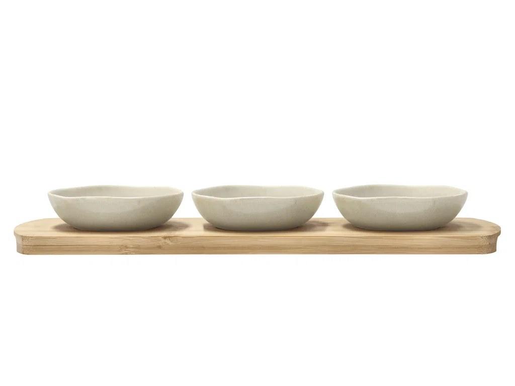 Villa Collection Shoku bambusbakke med 3 skåle