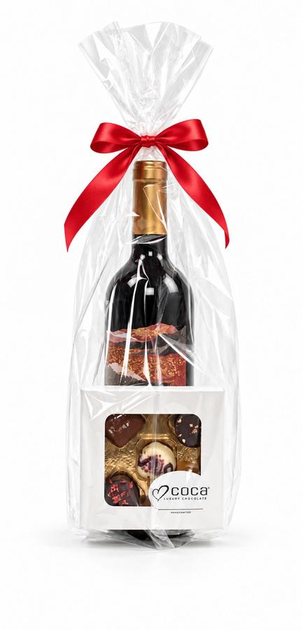 Vin og chokolade gavepose